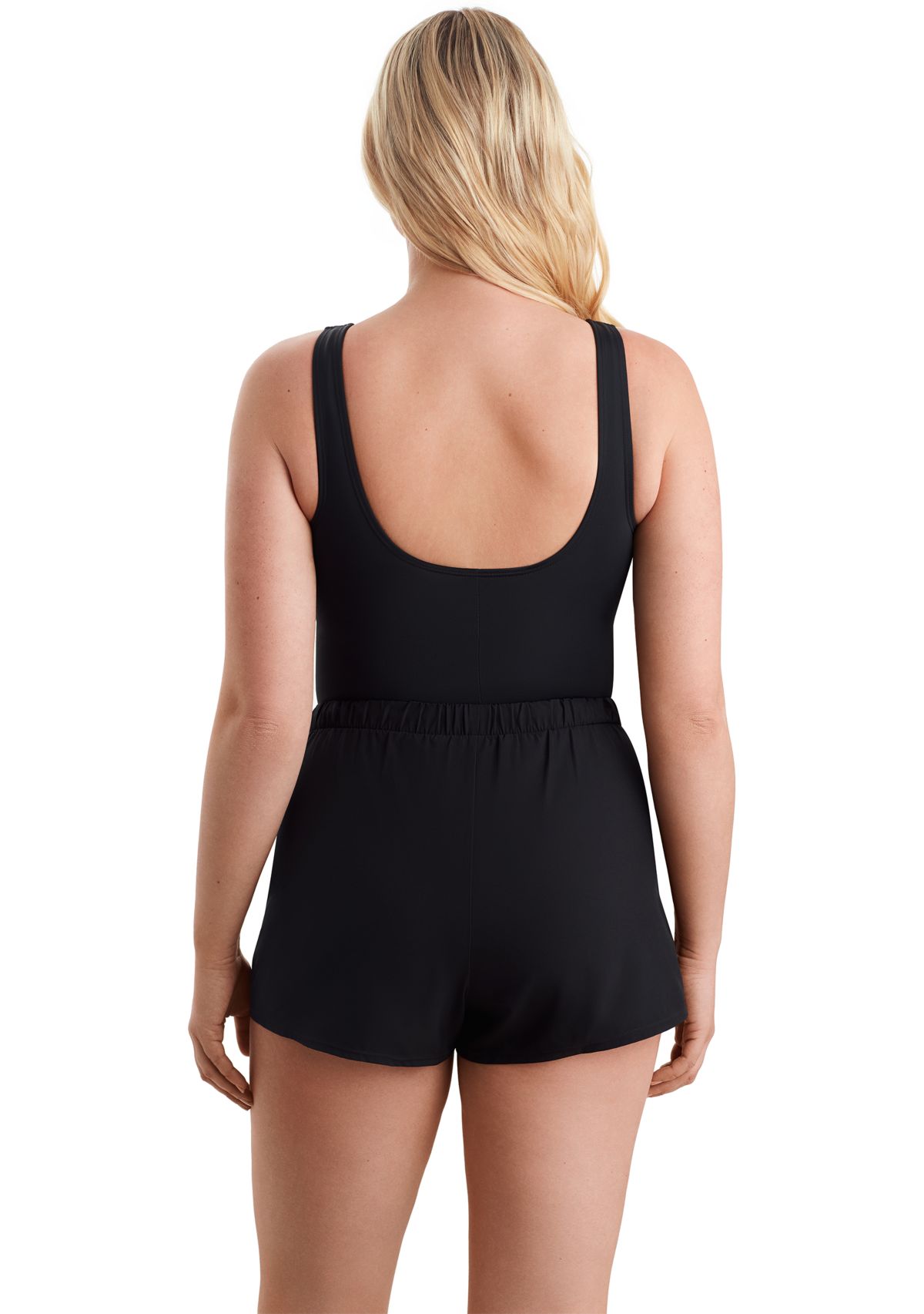 Linked Up Scoop Neck Runaround Swim Romper
