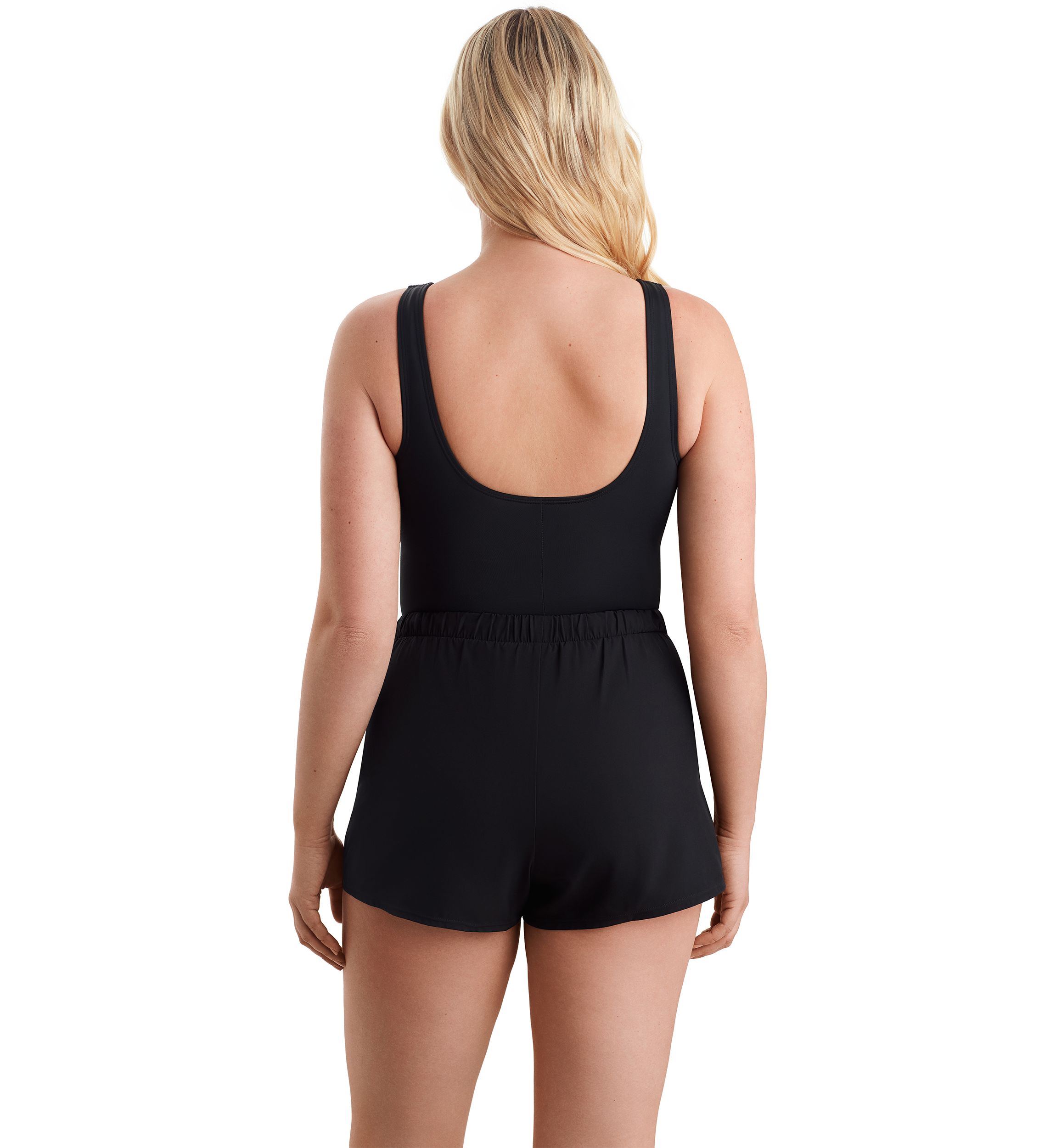 Linked Up Scoop Neck Runaround Swim Romper