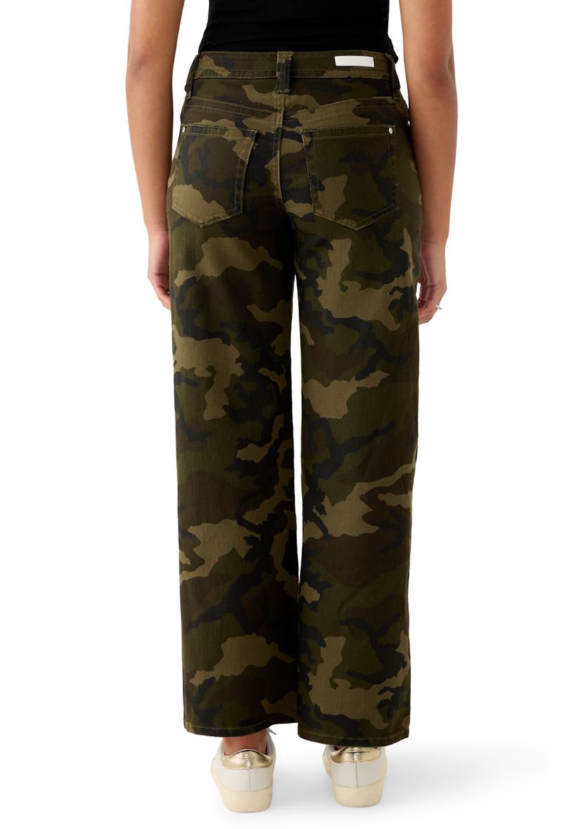 Womens Low Rise Baggy Pants with Belt Loops