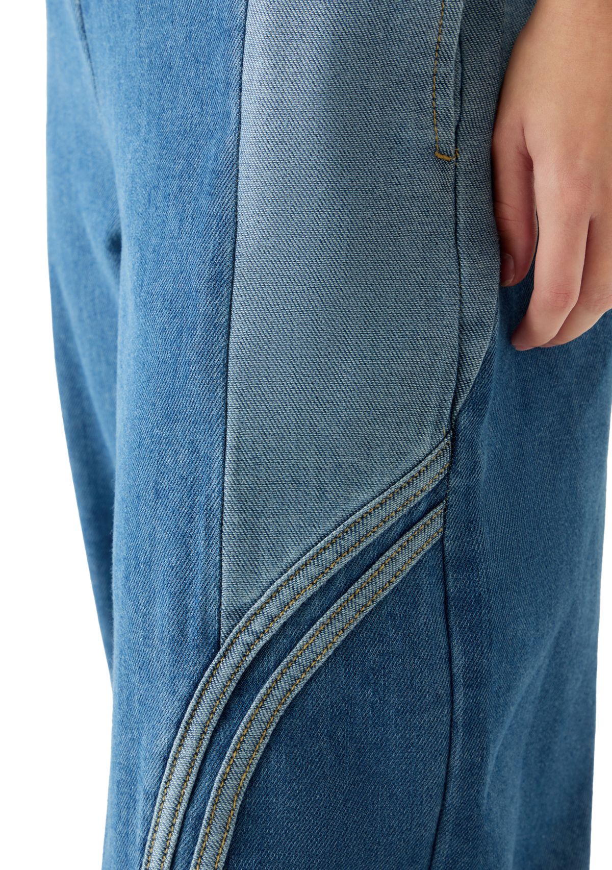 Womens Curved Yoke Wrap Around Stripe Track Pants