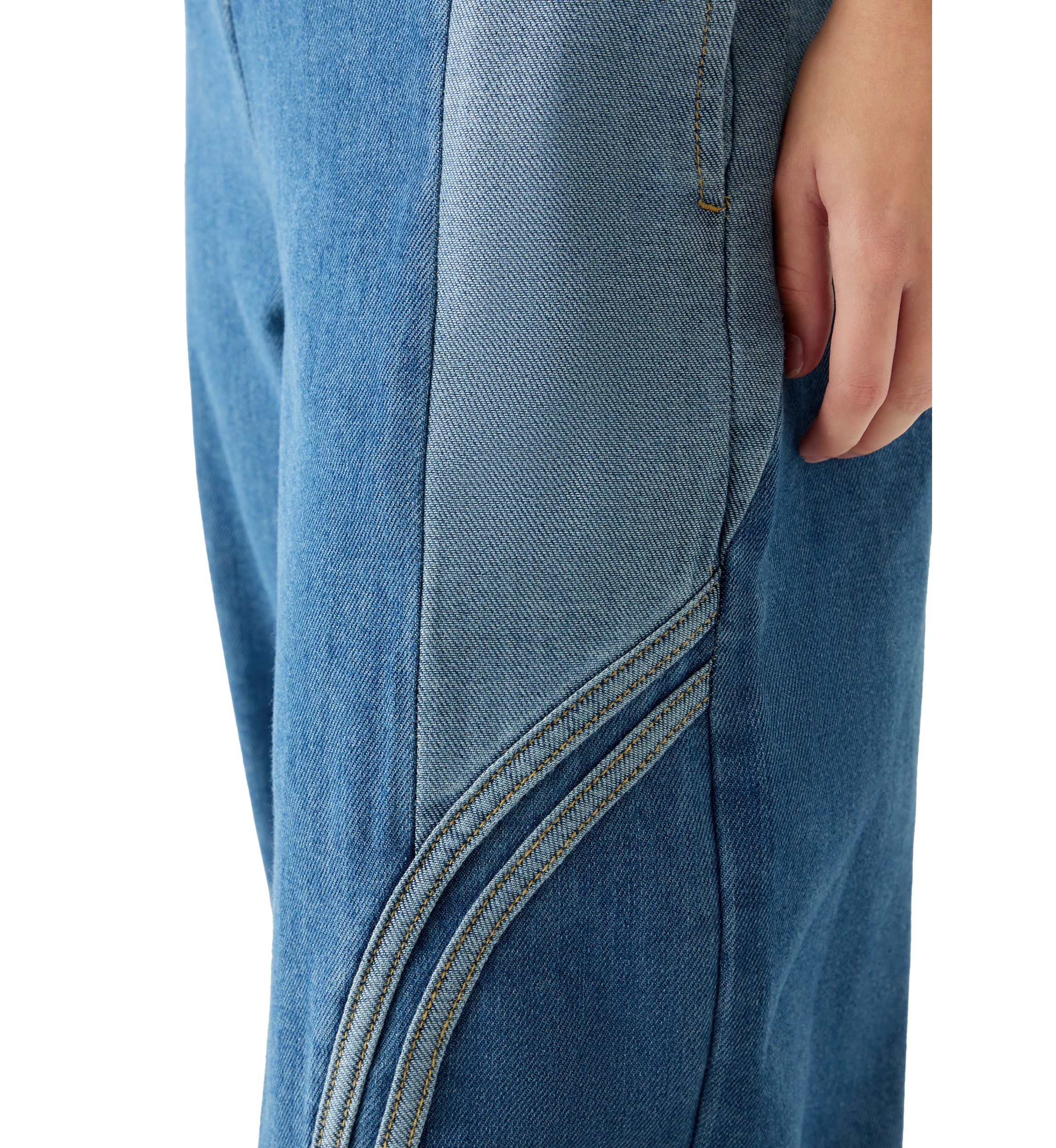 Womens Curved Yoke Wrap Around Stripe Track Pants