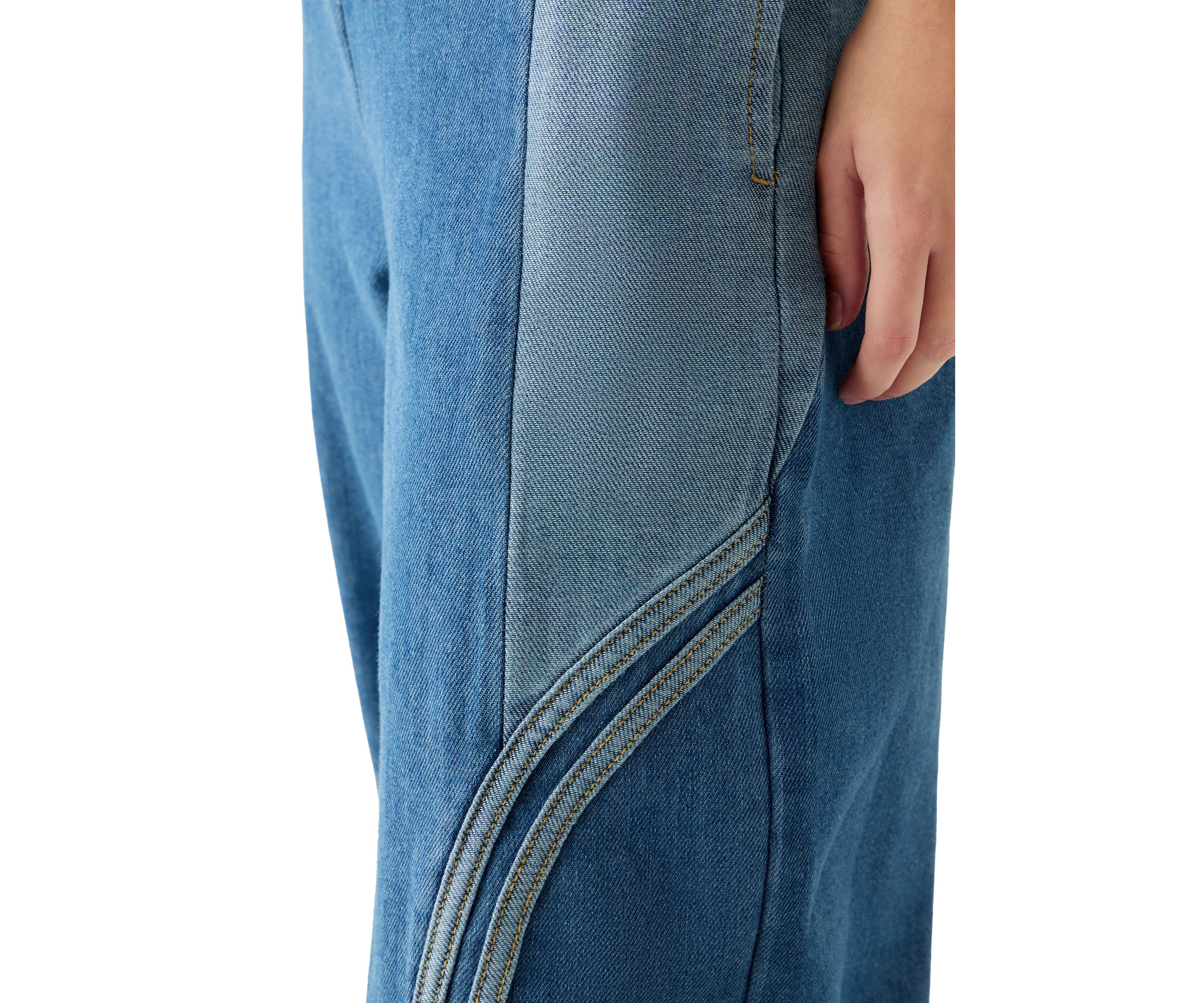 Womens Curved Yoke Wrap Around Stripe Track Pants