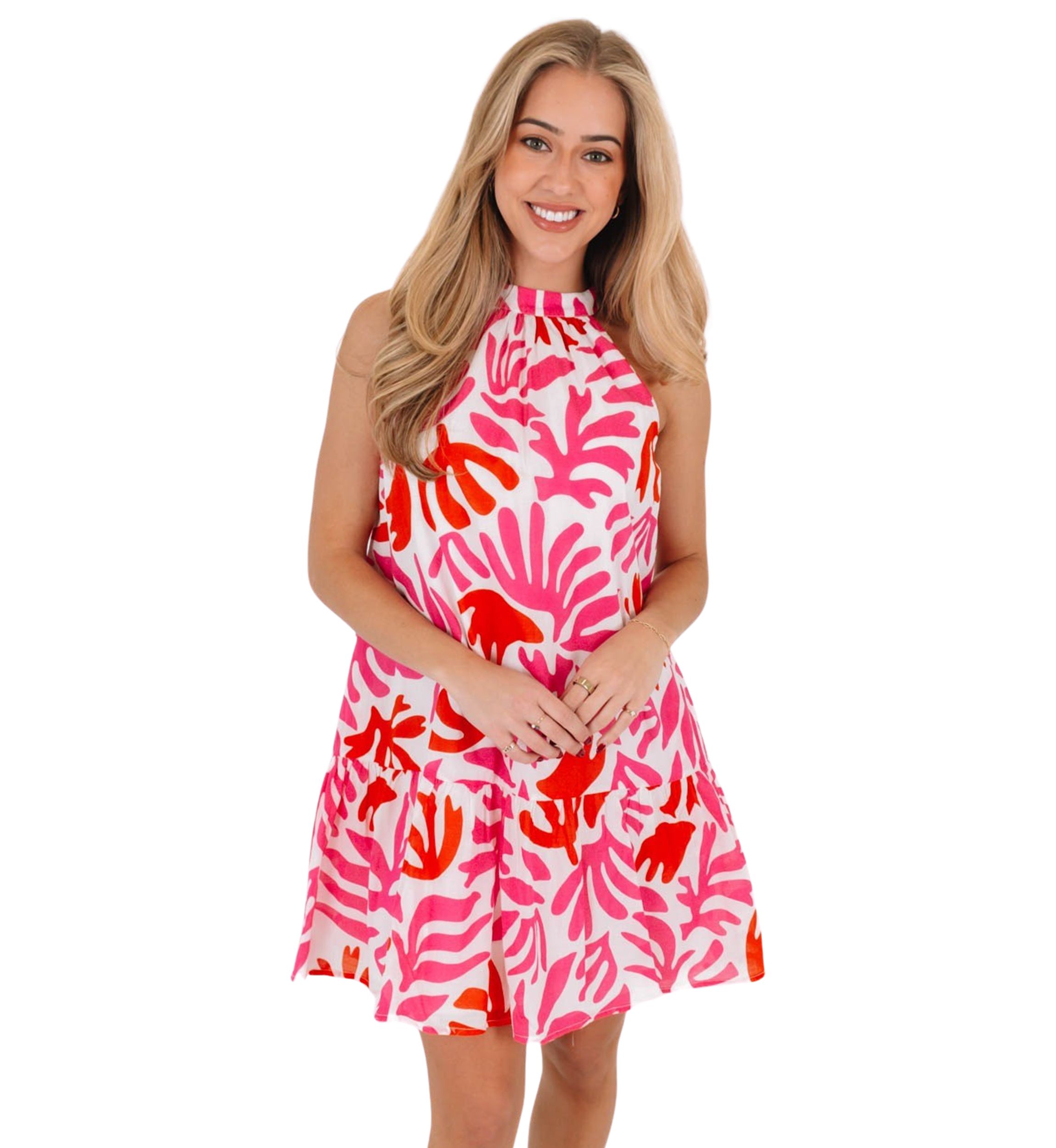 Womens Lara High Neck Dress
