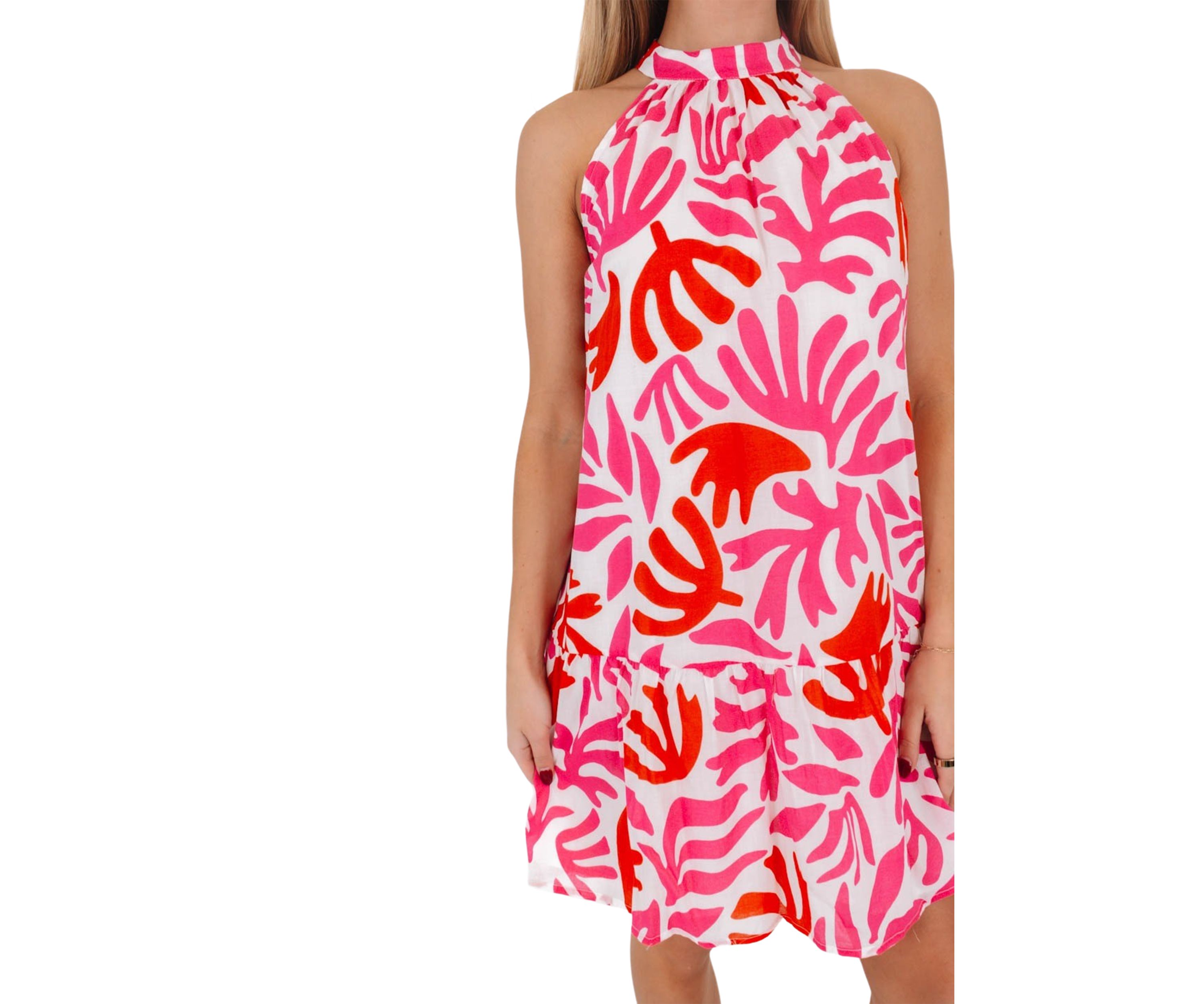 Womens Lara High Neck Dress