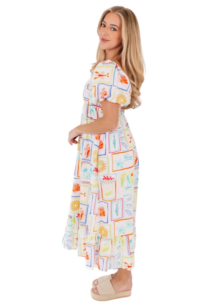 Womens Lucia Babydoll Midi Dress