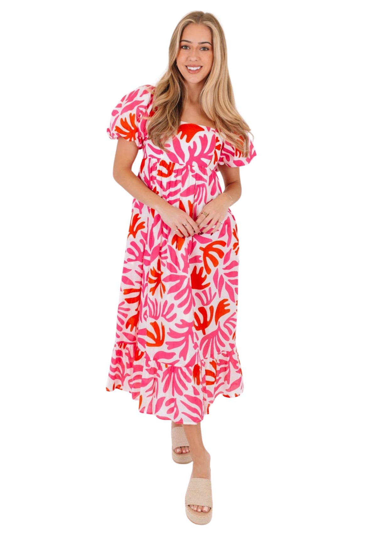 Womens Lara Babydoll Midi Dress