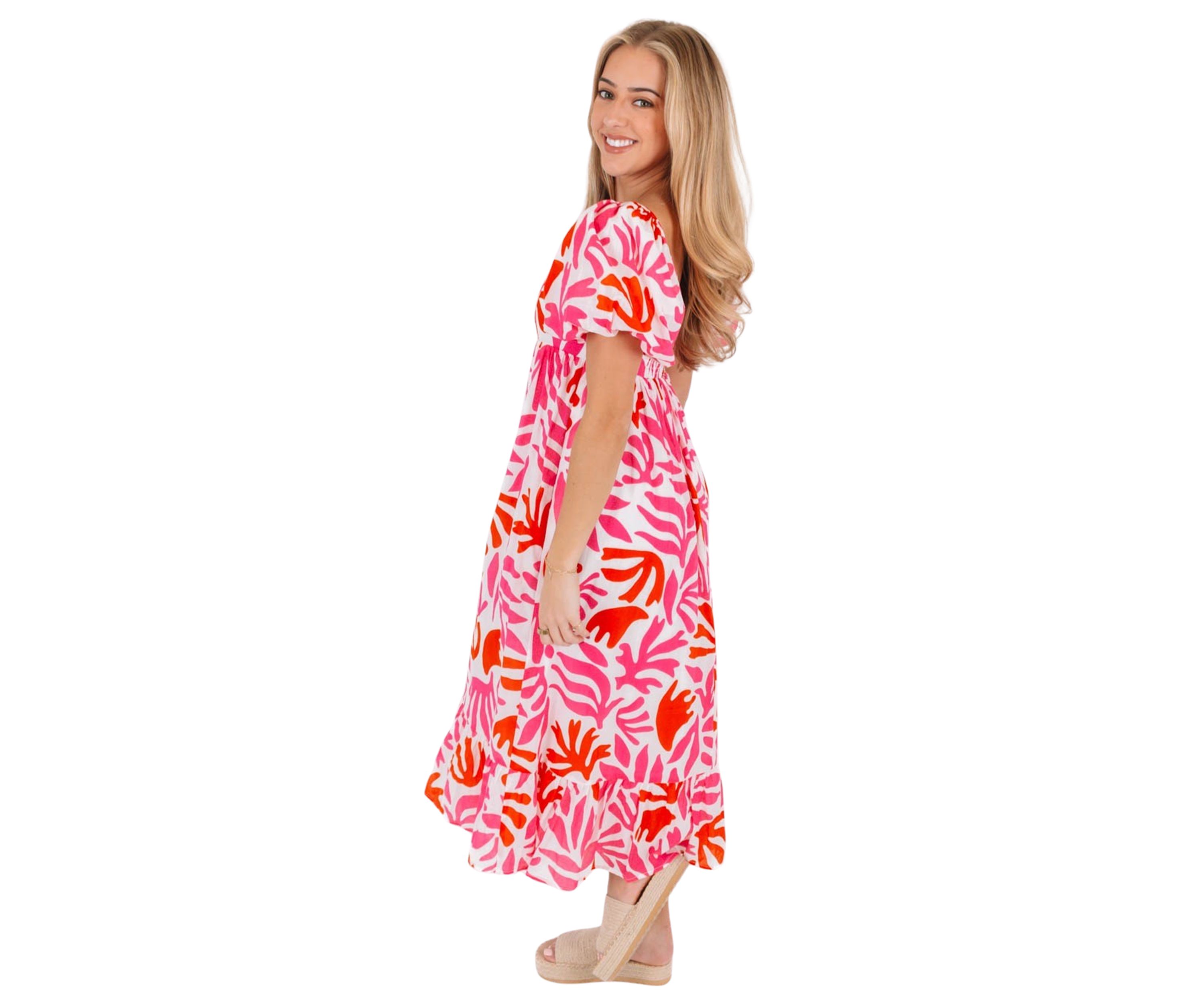 Womens Lara Babydoll Midi Dress