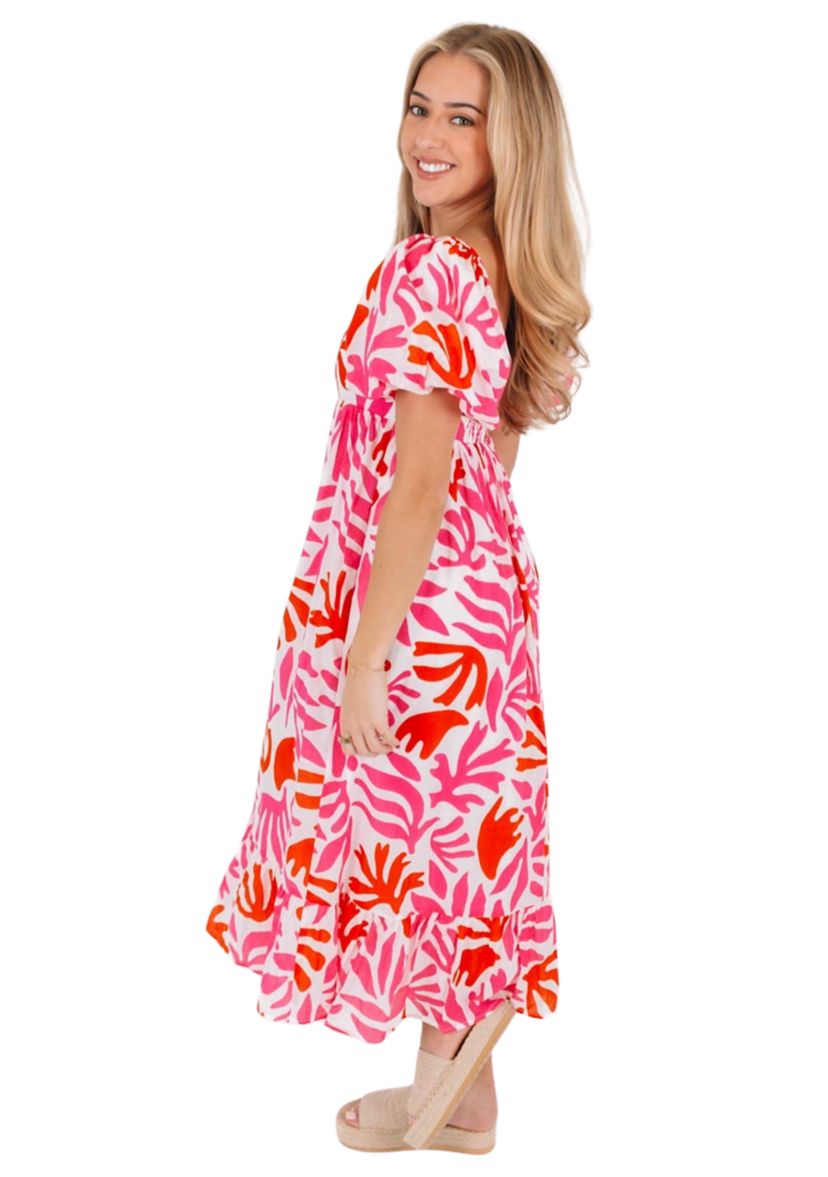 Womens Lara Babydoll Midi Dress