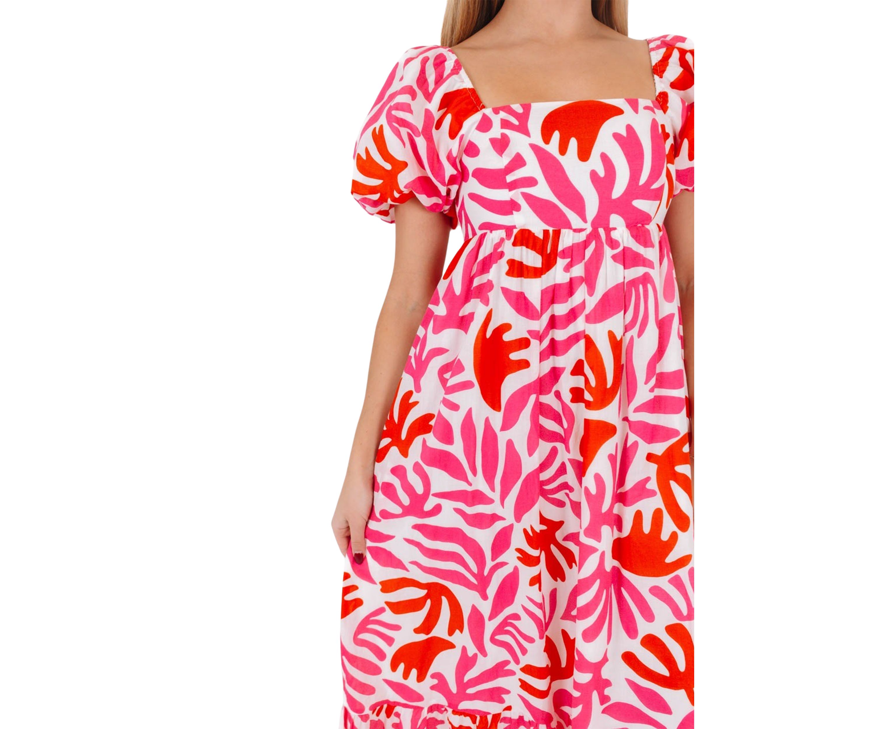 Womens Lara Babydoll Midi Dress