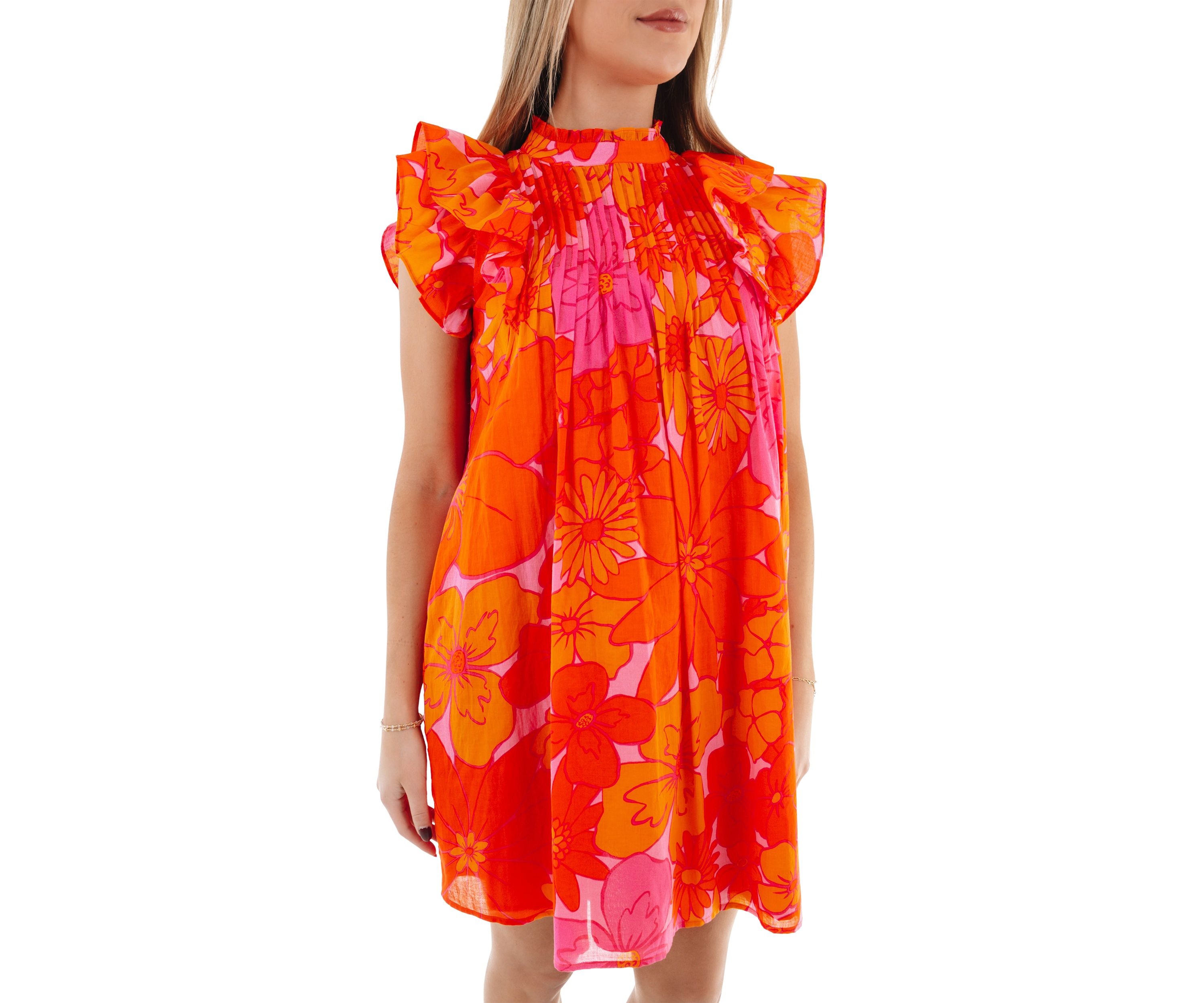 Womens Lizzie Pleated Dress