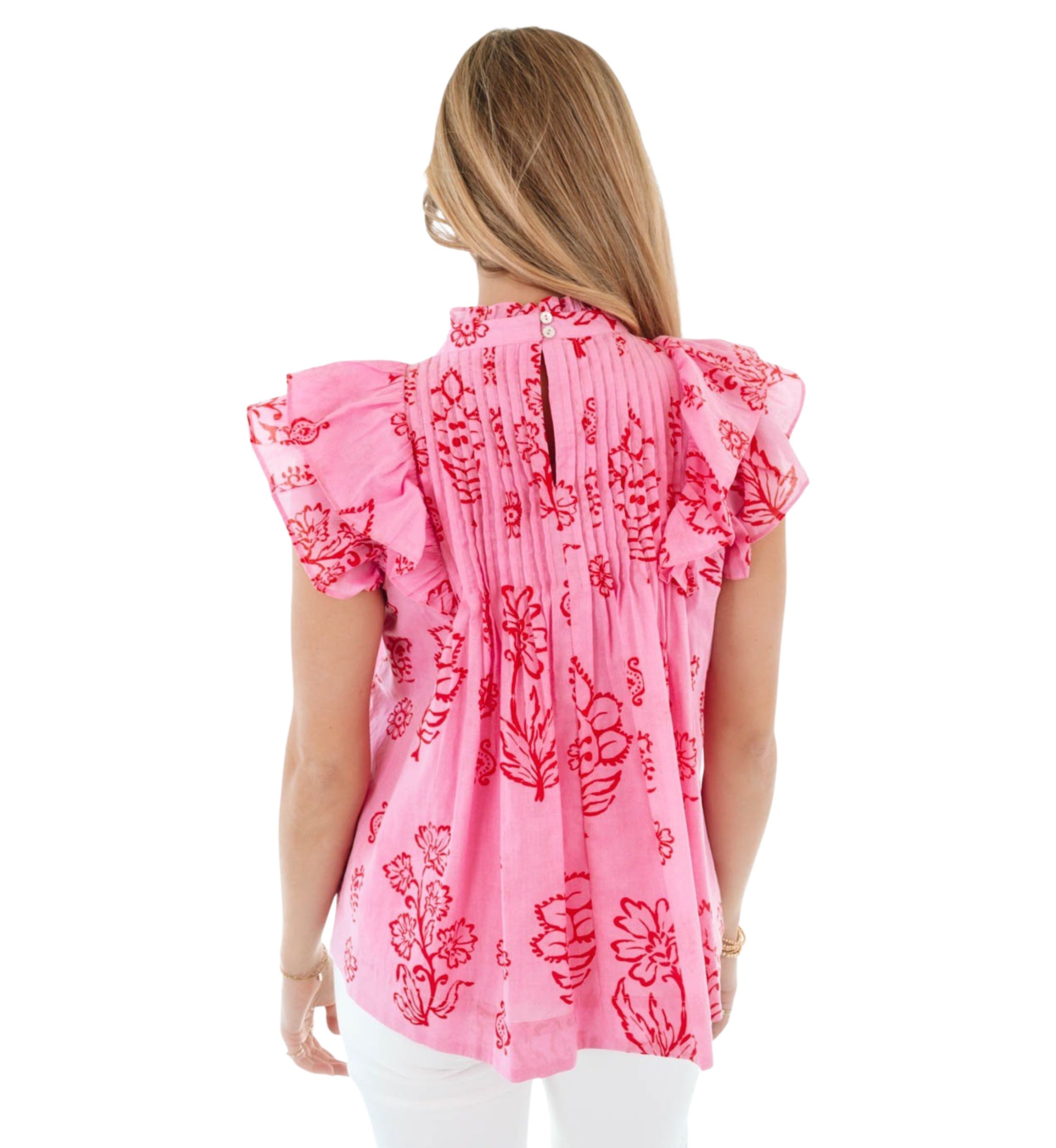 Womens Scarlett Pleated Top