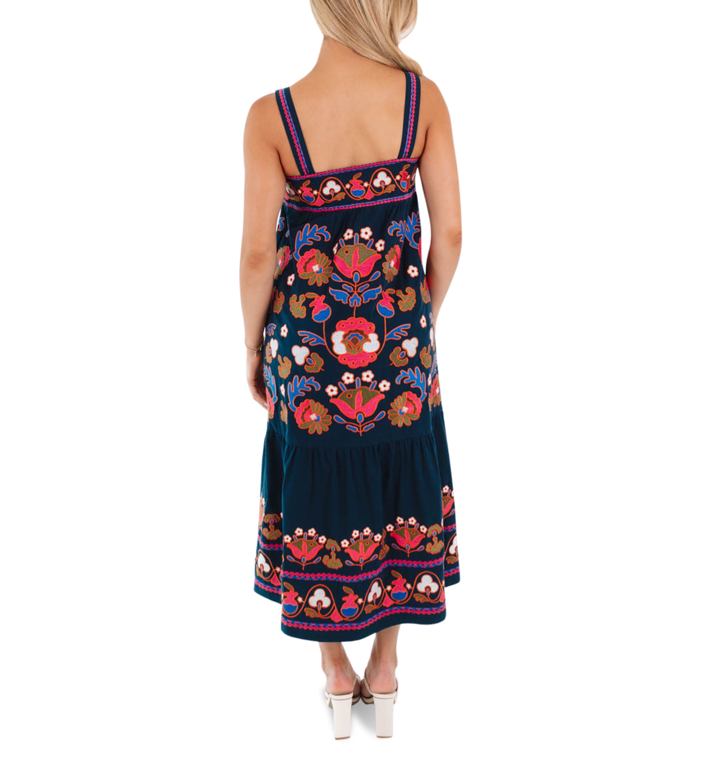 Womens Landon Midi Dress - Navy