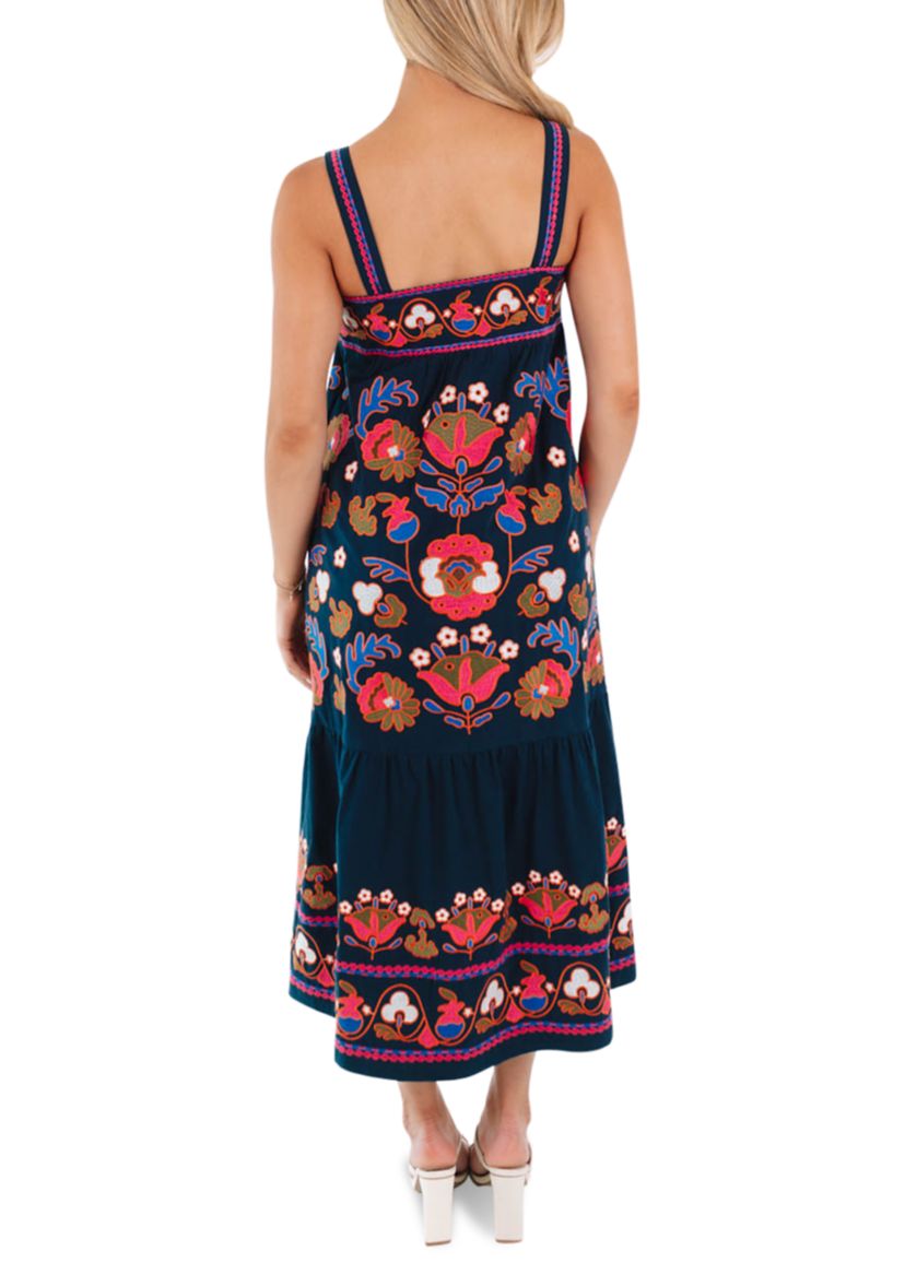 Womens Landon Midi Dress - Navy