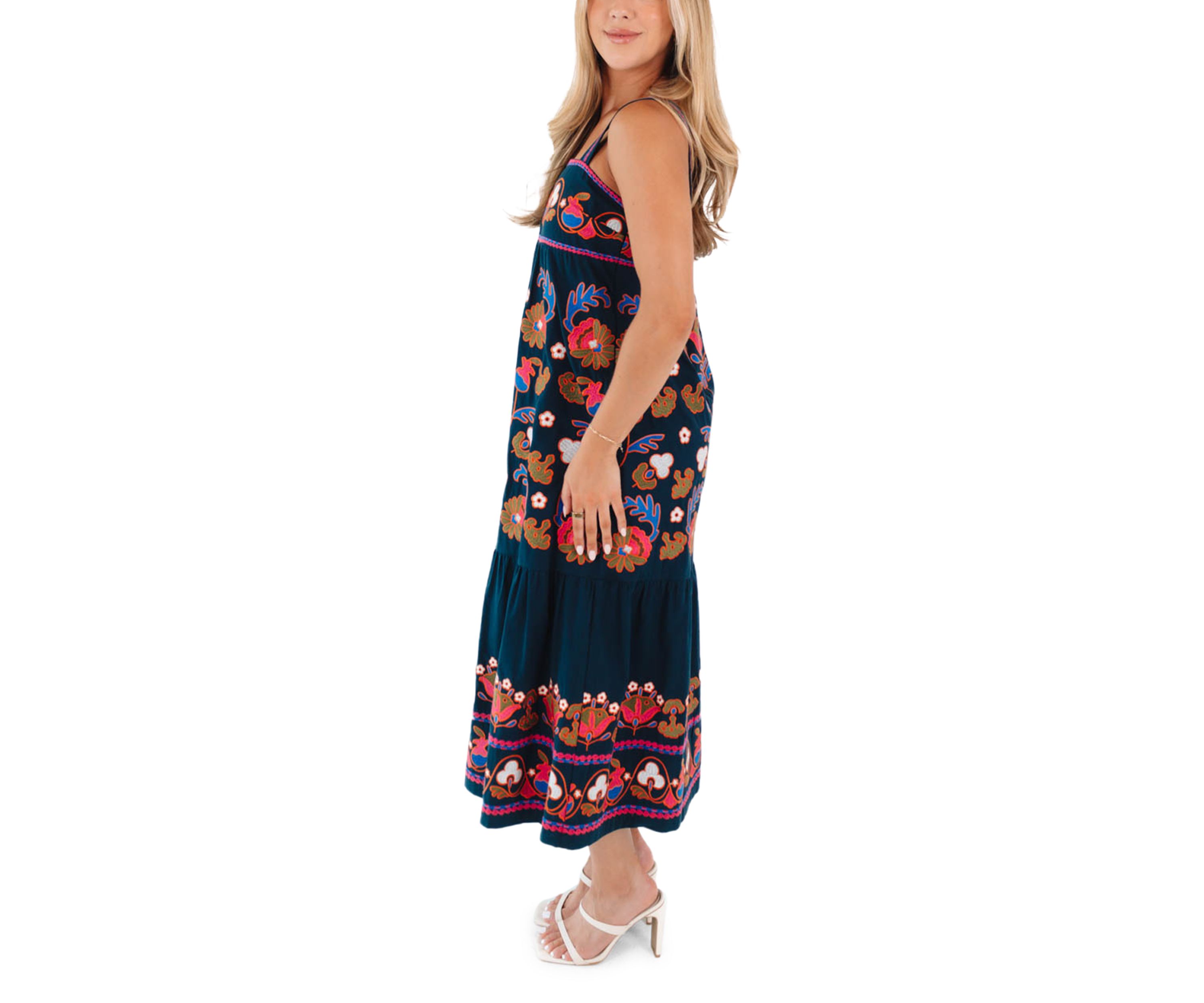 Womens Landon Midi Dress - Navy