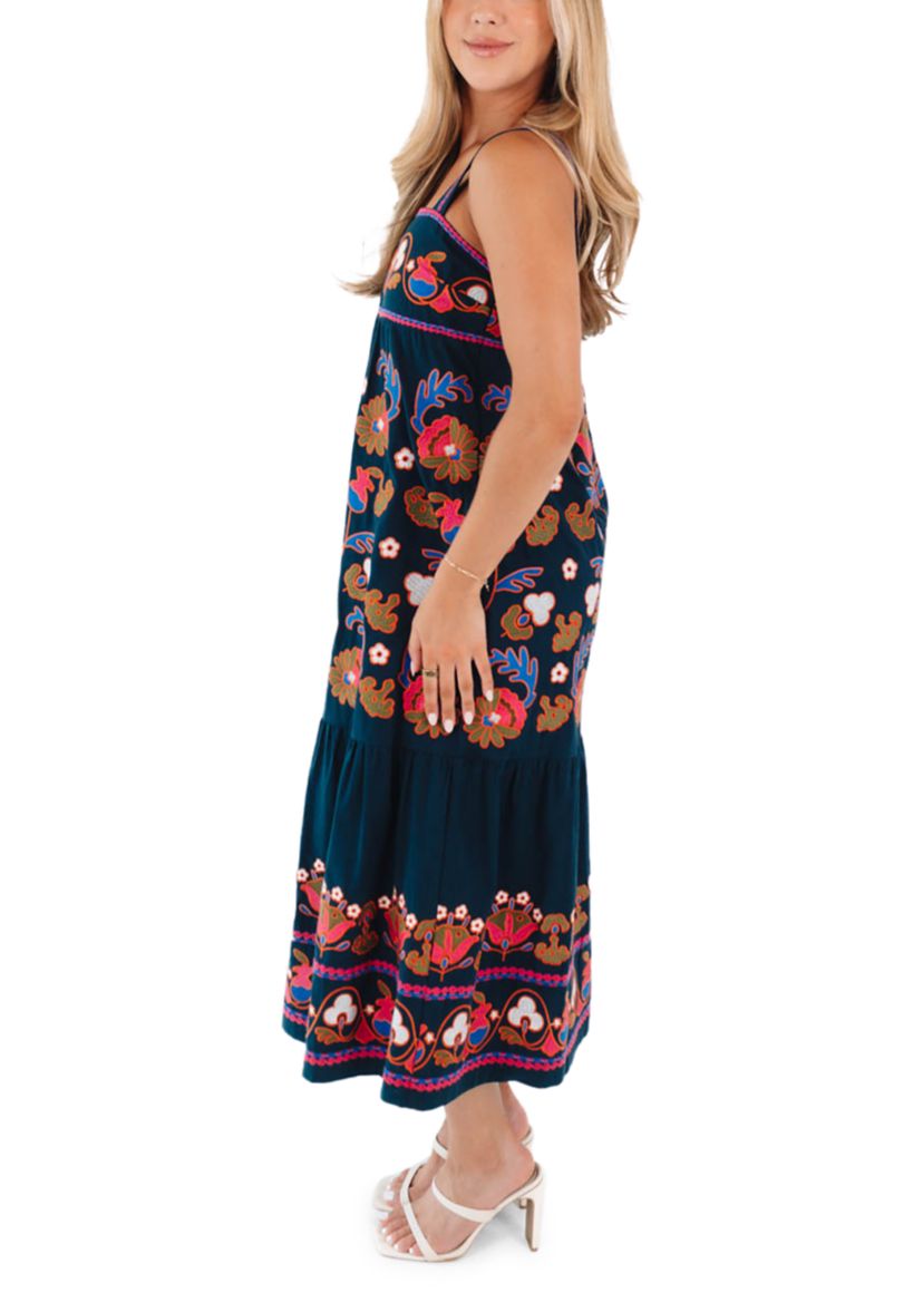 Womens Landon Midi Dress - Navy