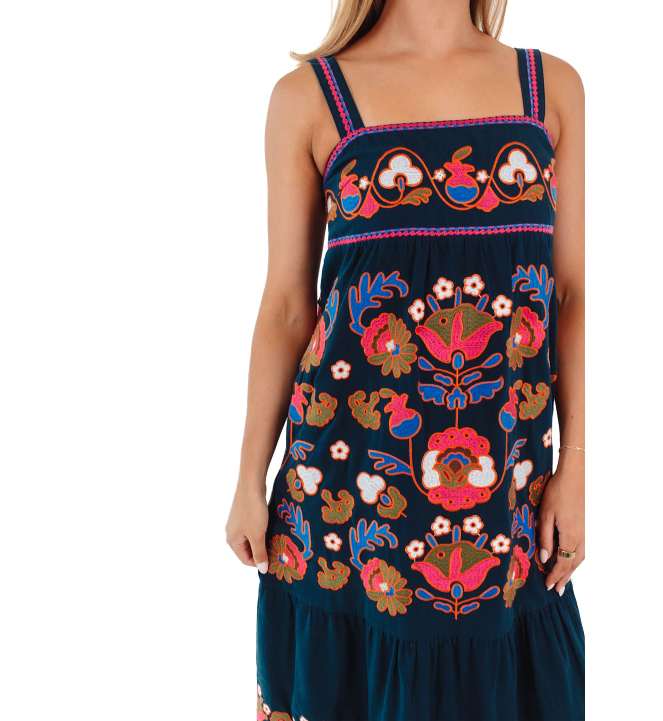 Womens Landon Midi Dress - Navy