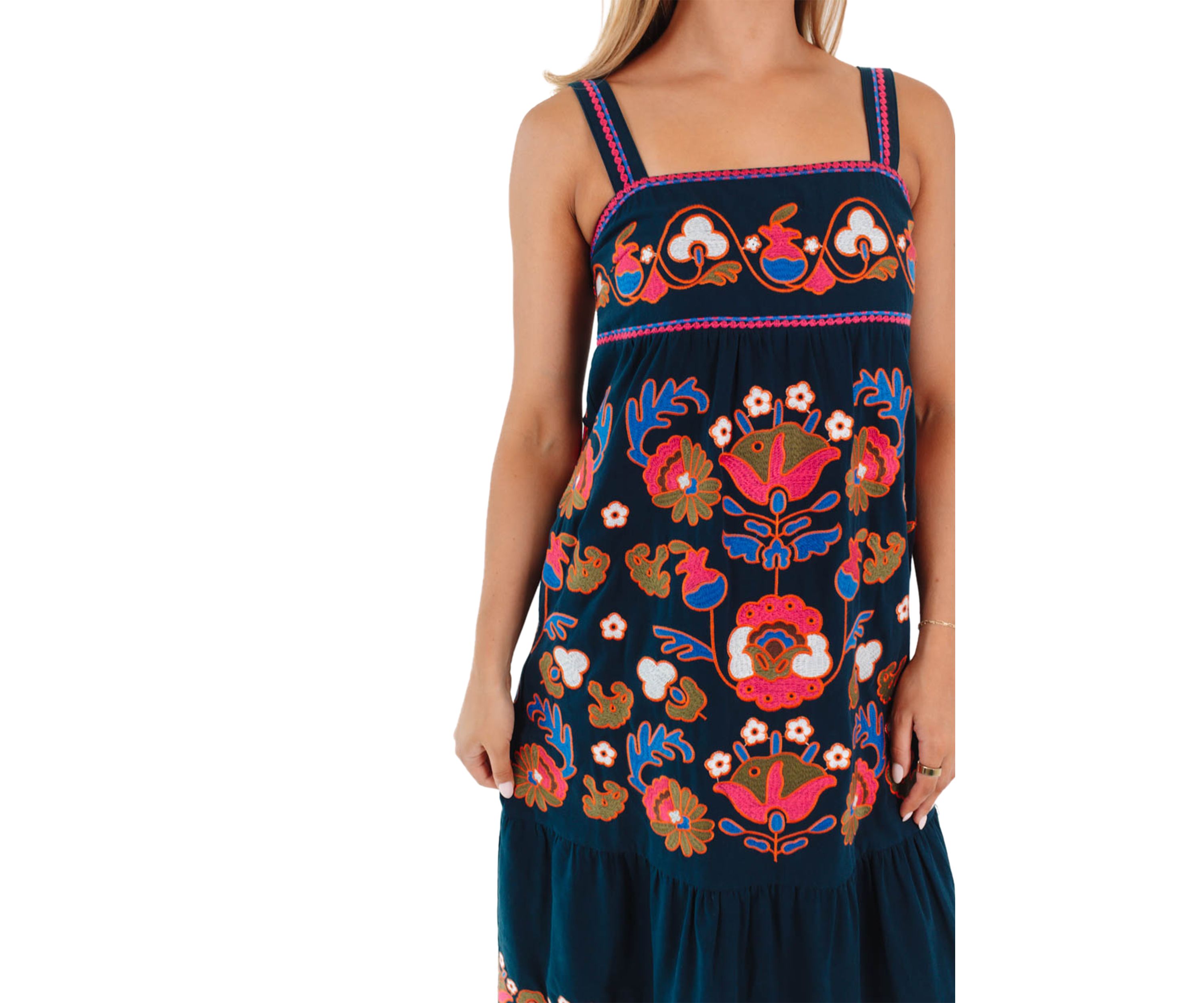 Womens Landon Midi Dress - Navy