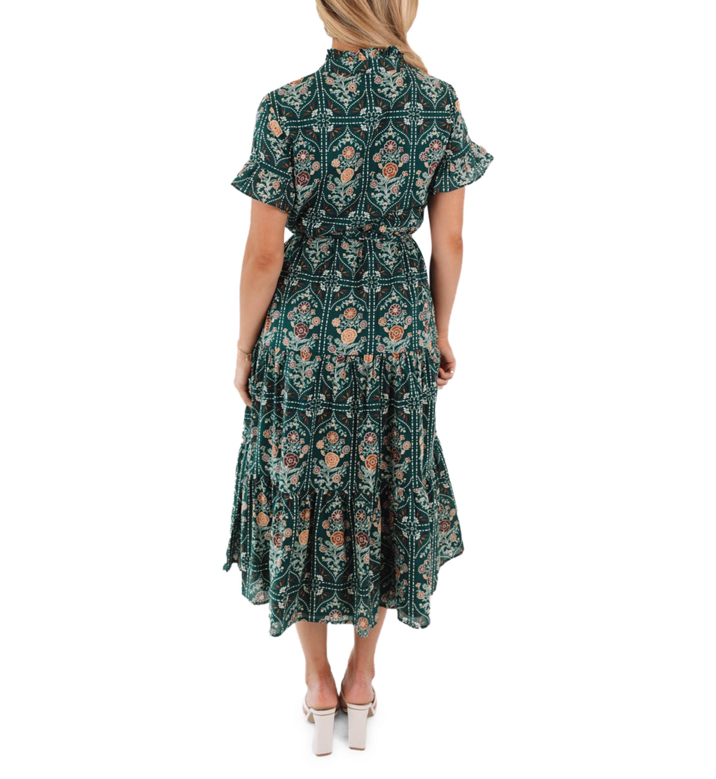 Womens Hazel Button Up Midi Dress