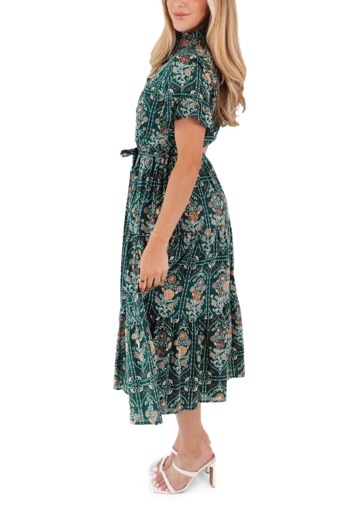 Womens Hazel Button Up Midi Dress