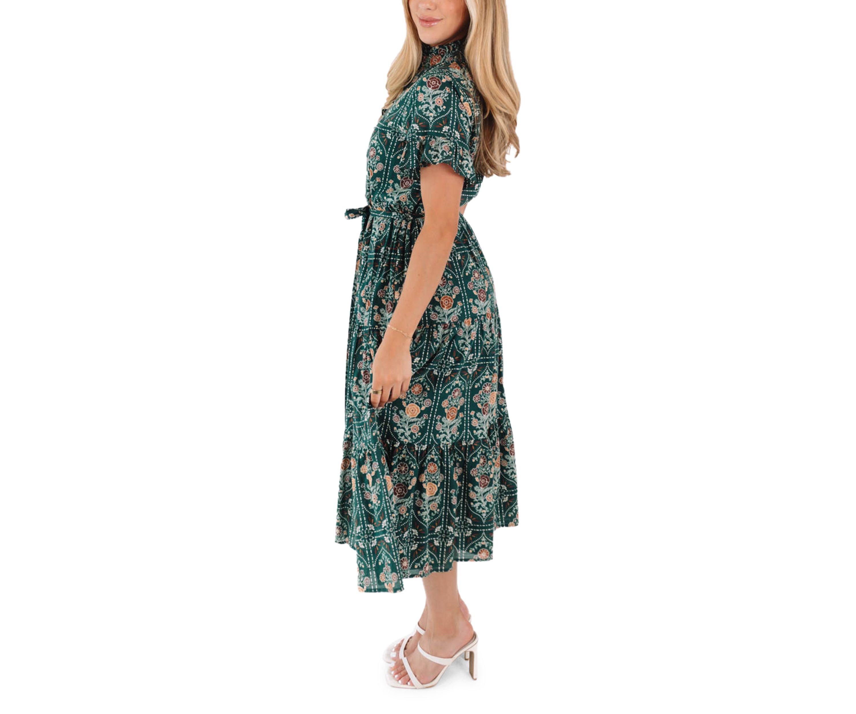 Womens Hazel Button Up Midi Dress