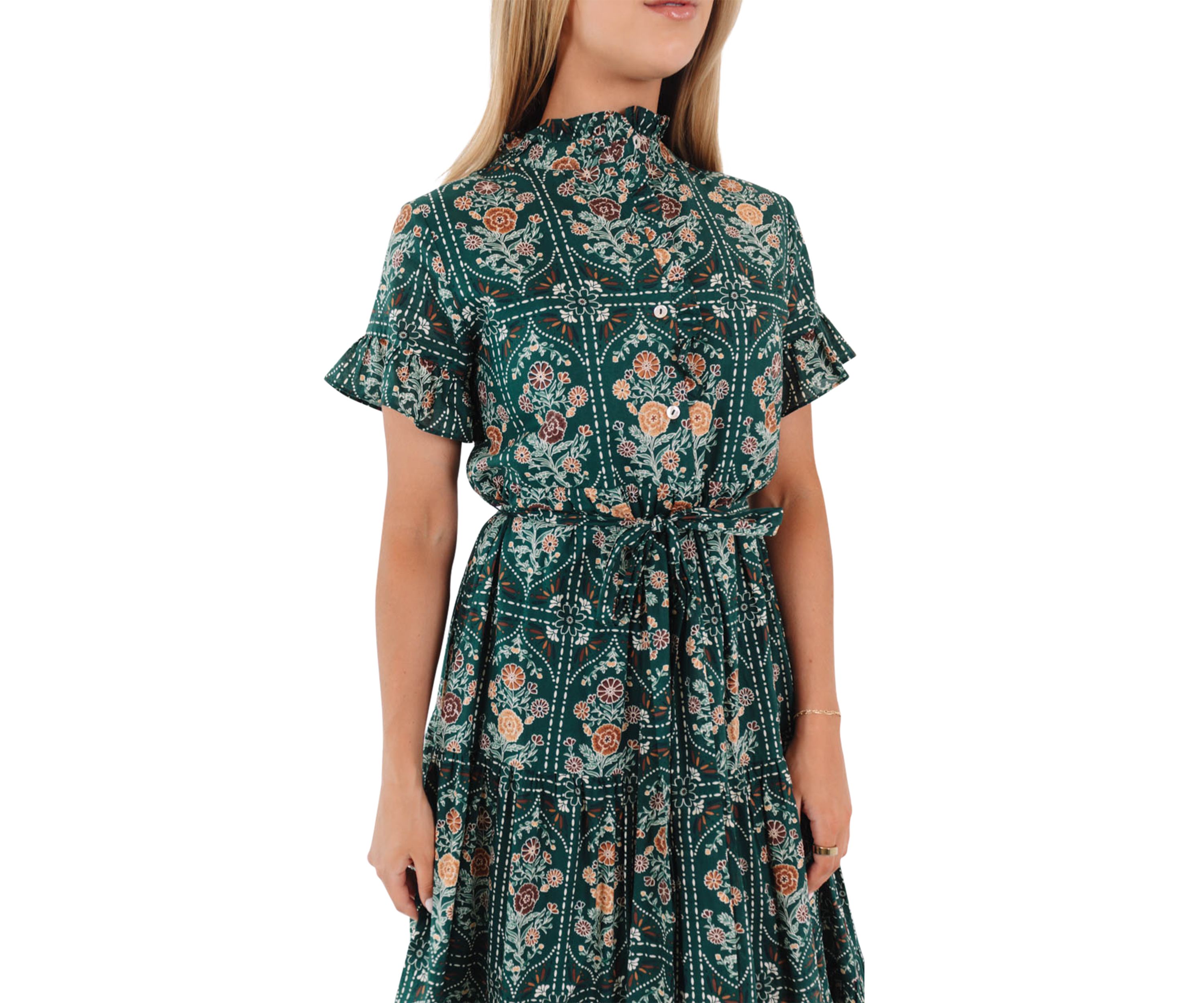 Womens Hazel Button Up Midi Dress
