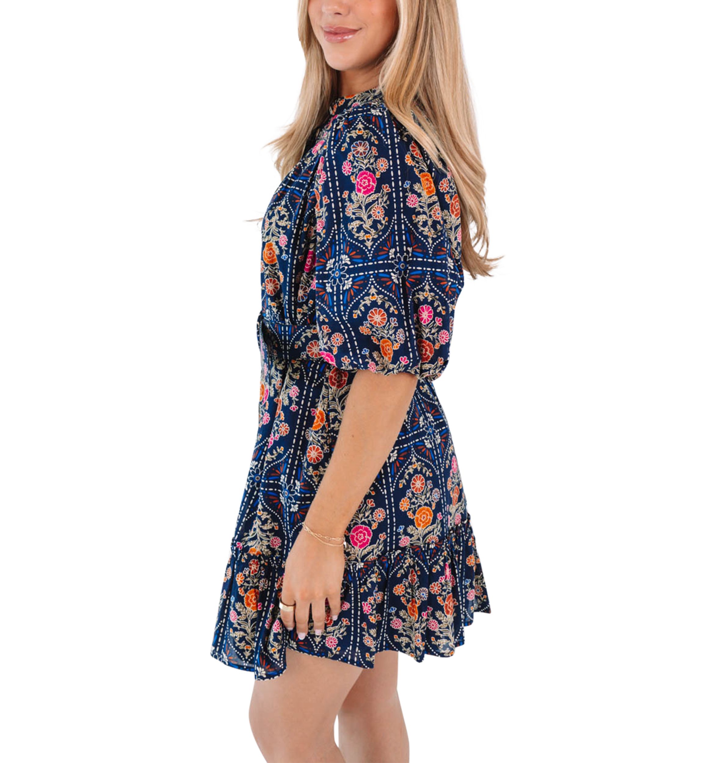 Womens Torian Belted Dress
