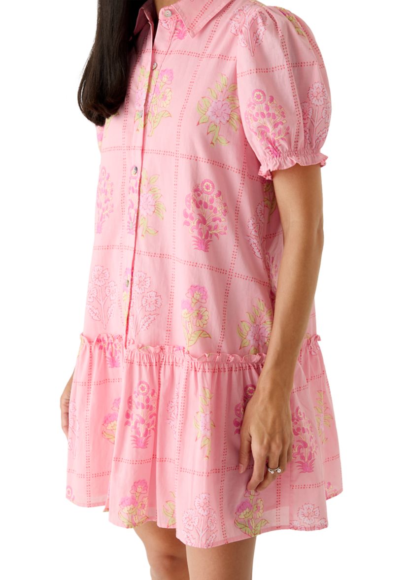 j marie pink dress J.Marie Maisie Floral Print Long Sleeve Split V-Neck Tiered Maxi Dress, Womens, XS, Pink Floral