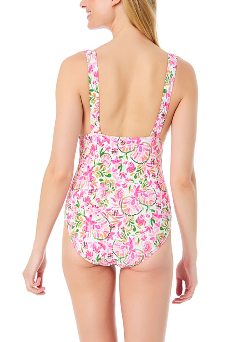 Womens Floral High Neck Mio Swimsuit