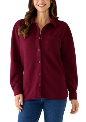 LANDS' END Women's Jacquard Big Shirt, XL