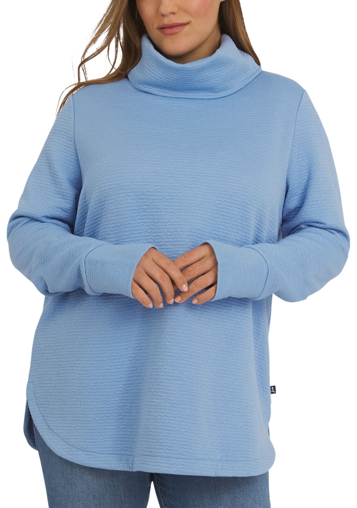 Plus Size Funnel Neck Tunic Sweater 