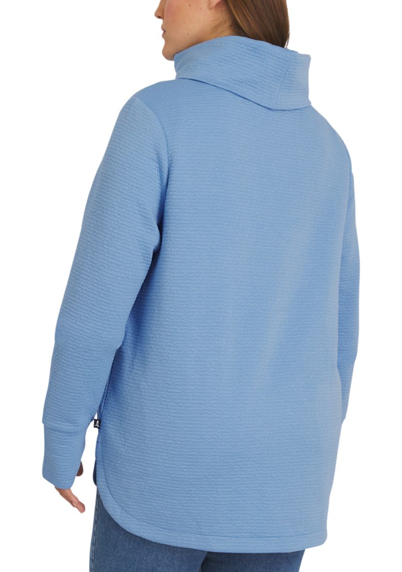 Plus Size Funnel Neck Tunic Sweater 