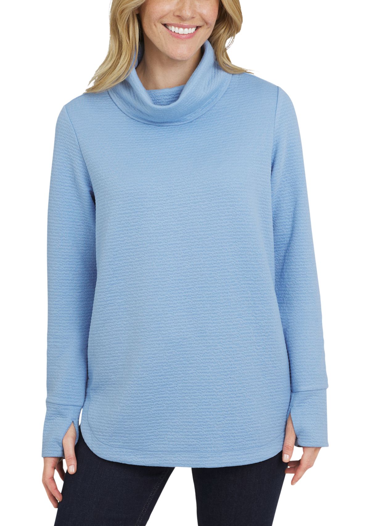 Womens Funnel Neck Tunic