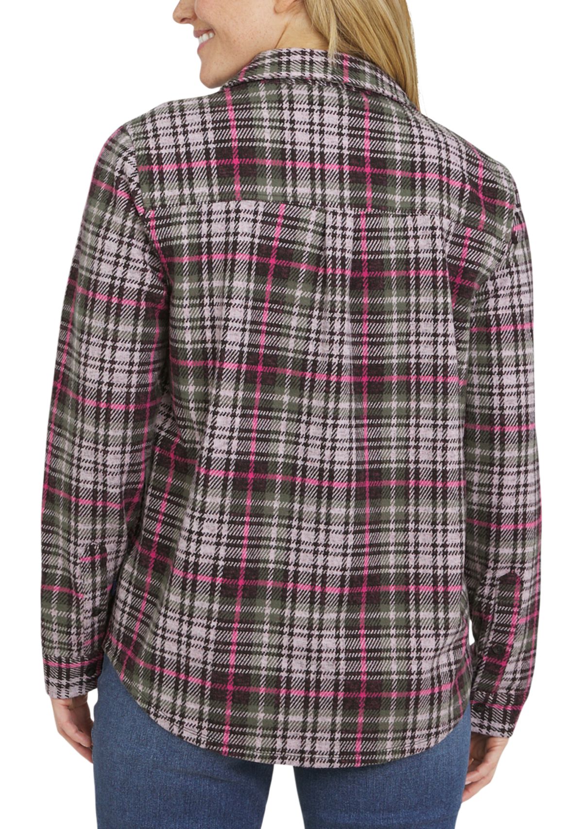 Womens Brushed Knit Flannel Shirt