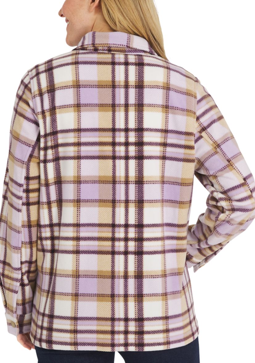 Plaid Fleece Shirt Jacket
