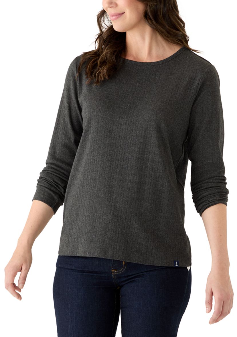 LANDS' END ニット ブラック カシミア クルーネック XL LANDS' END Women's Pointelle Crew Neck Sweater | Belk