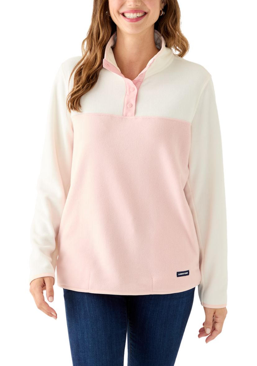 Lands' End Women's Plus Size Cotton Polyester Modern Half Sleeve Splitneck 2x Dark Cobalt Blue