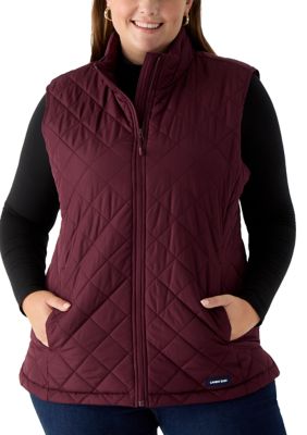 LANDS' END Women's Plus Size Quilted Vest, 3X