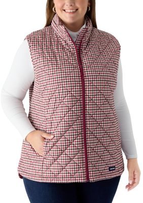 LANDS' END Women's Plus Size Quilted Vest, 3X