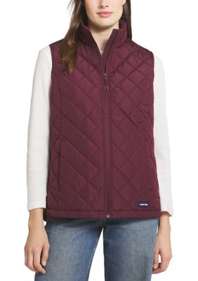 LANDS' END Women's Quilted Puffer Vest, XL