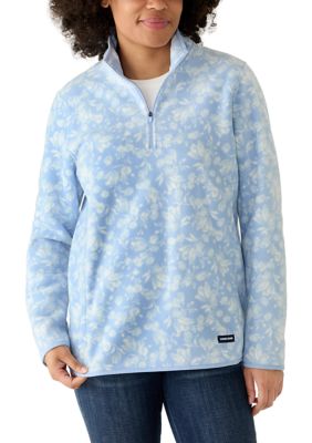 LANDS' END Women's Petite 1/4 Zip Fleece Pullover