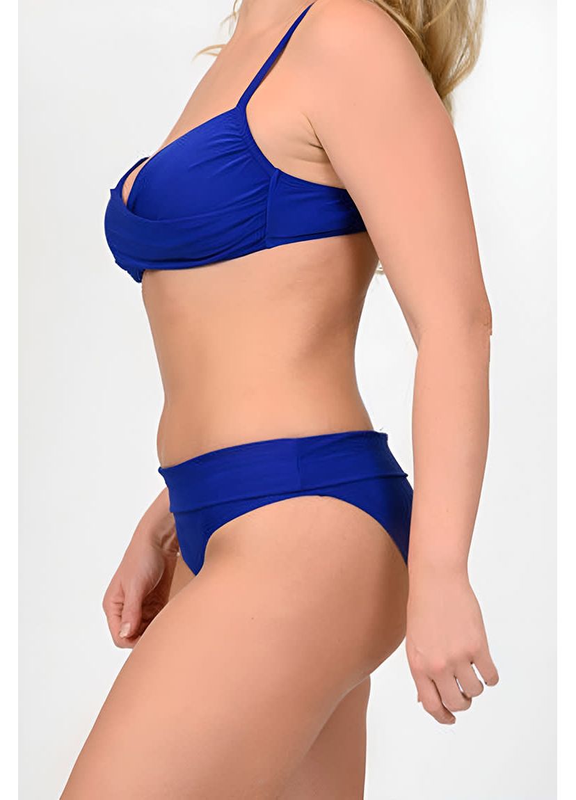 Caribbean Sand  Womens Two Piece Twist Top and Fold-over Waist Bikini Set
