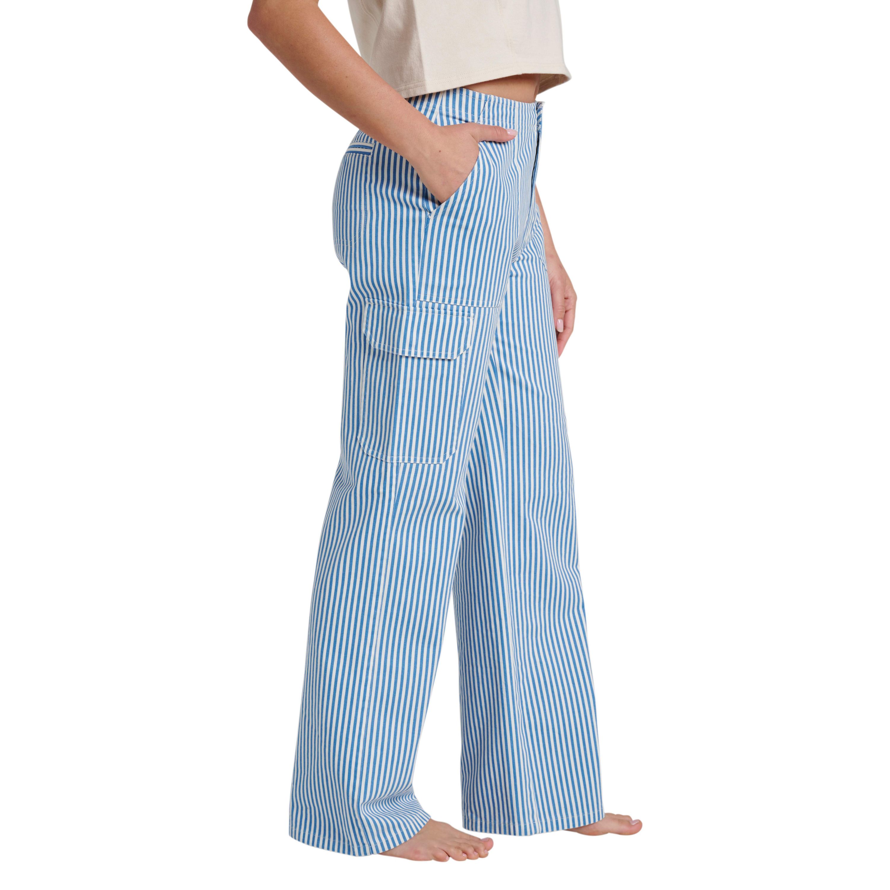 Lizzie Yarn Dyed Stripe Cargo Pant