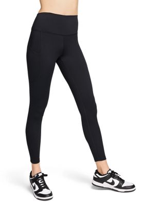 Nike Women's One High-Waisted 7/8 Leggings with Pockets, Black, XS