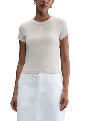 Nike Women's Chill Knit Cropped Shirt, Medium