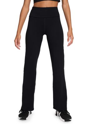 Nike Women's Dri-FIT High-Waisted Fold-Over Pants, Black, XS