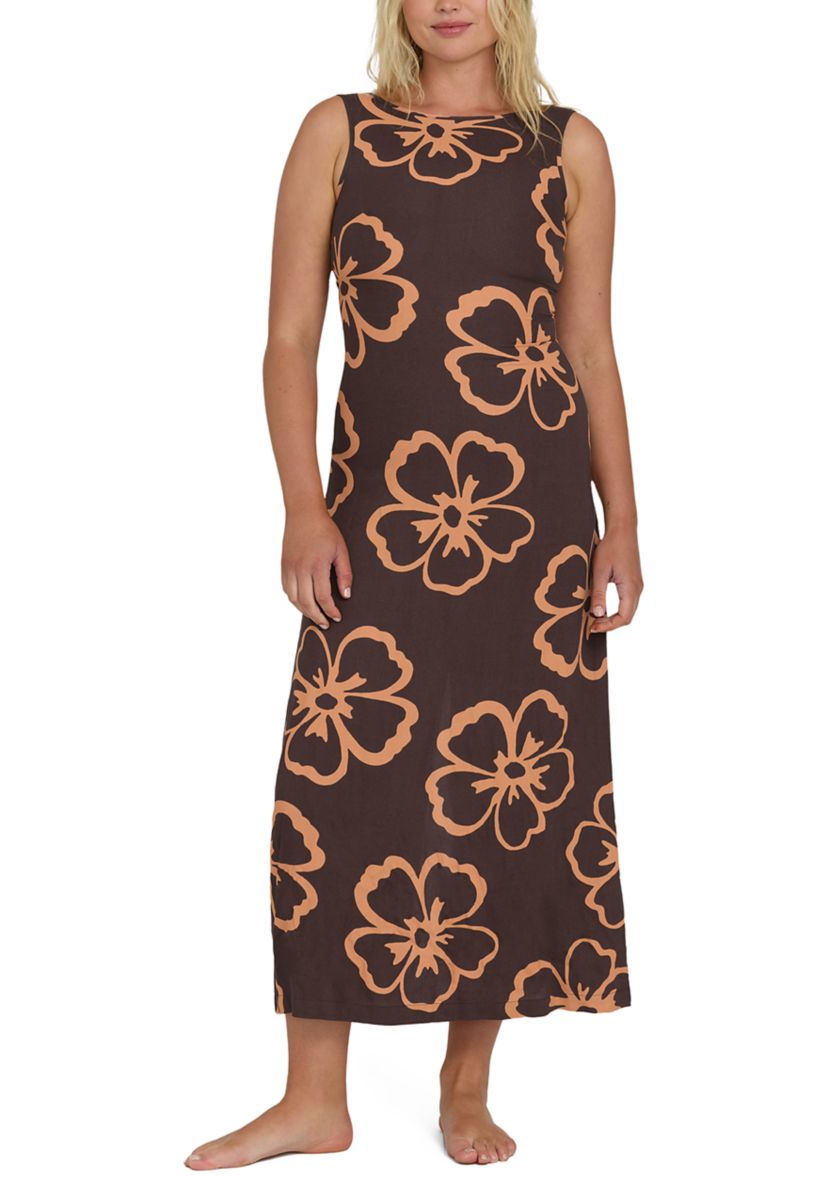 billabong brown dress Women's Sunkissed Maxi Quinceanera Dress 5064 By WK12-ANZ-FURTHER-SALE-70 Halter dresses out detail at side color:Beige color