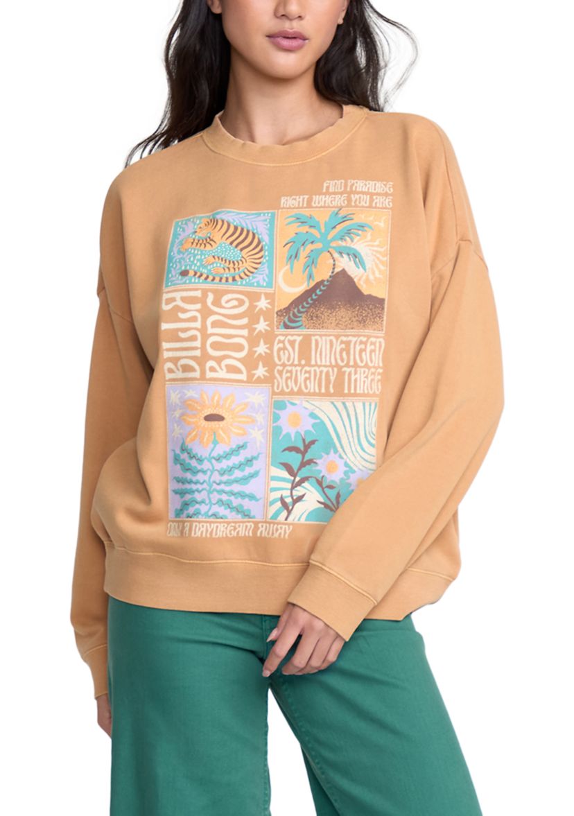Oversized Pigment-Dyed Fleece Pullover