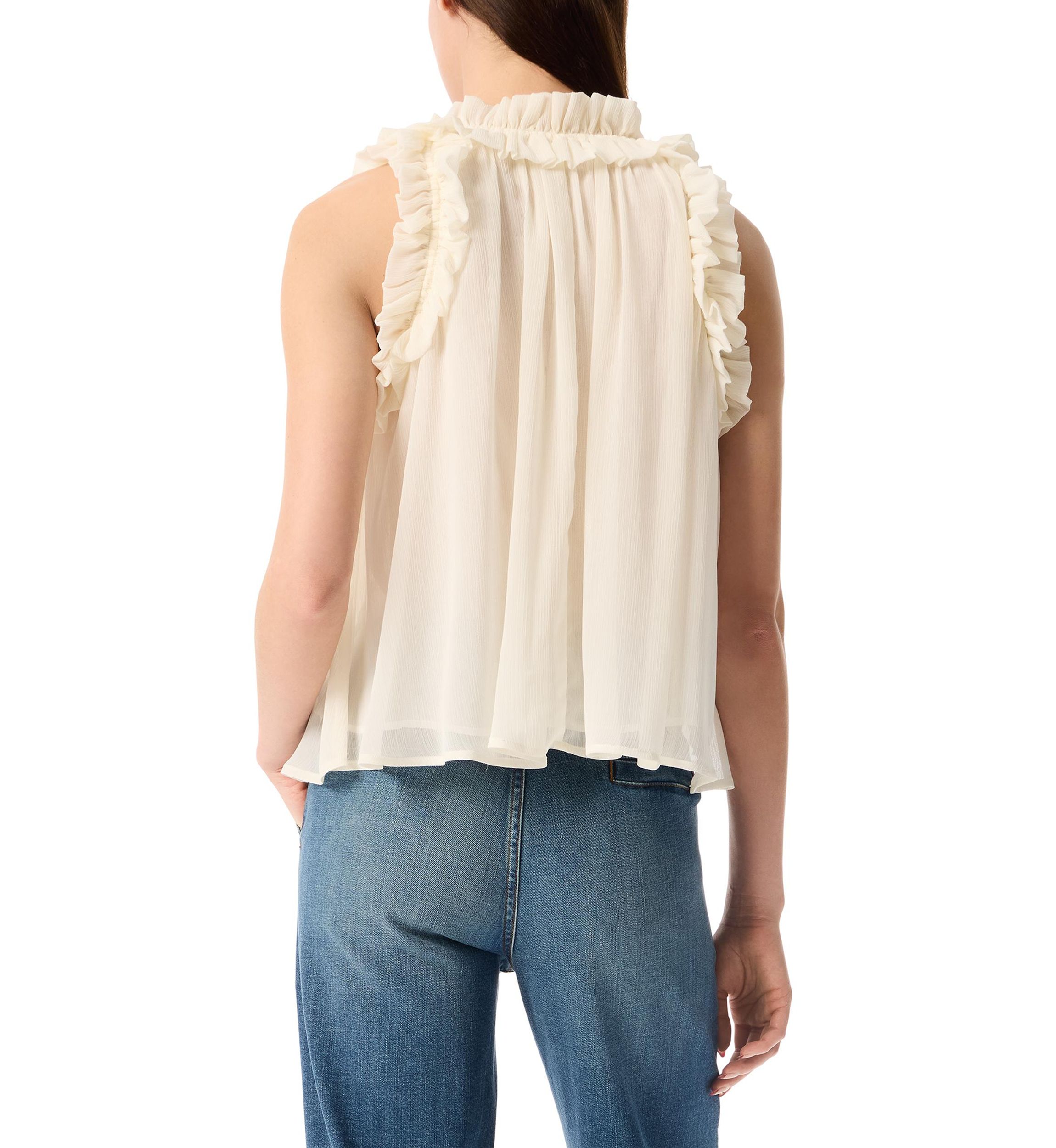 Womens Jean Easy Style Ruffle Top