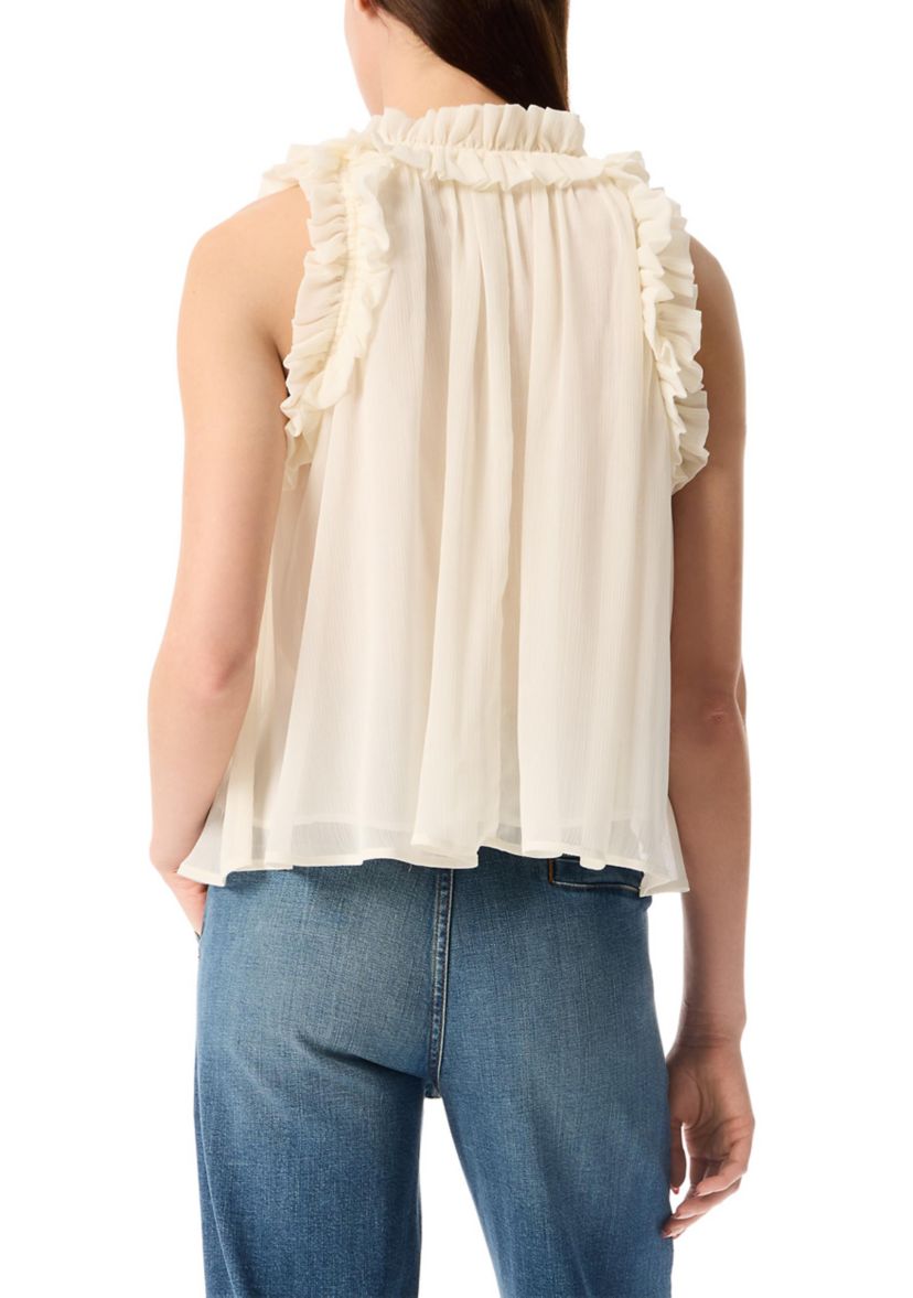 Womens Jean Easy Style Ruffle Top