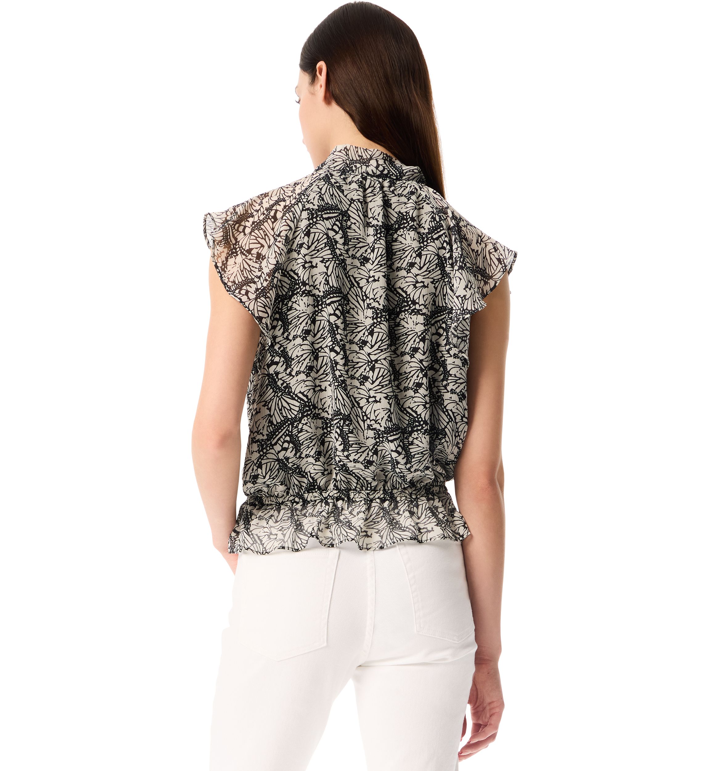 Womens Charmer Ruffled Peplum Top